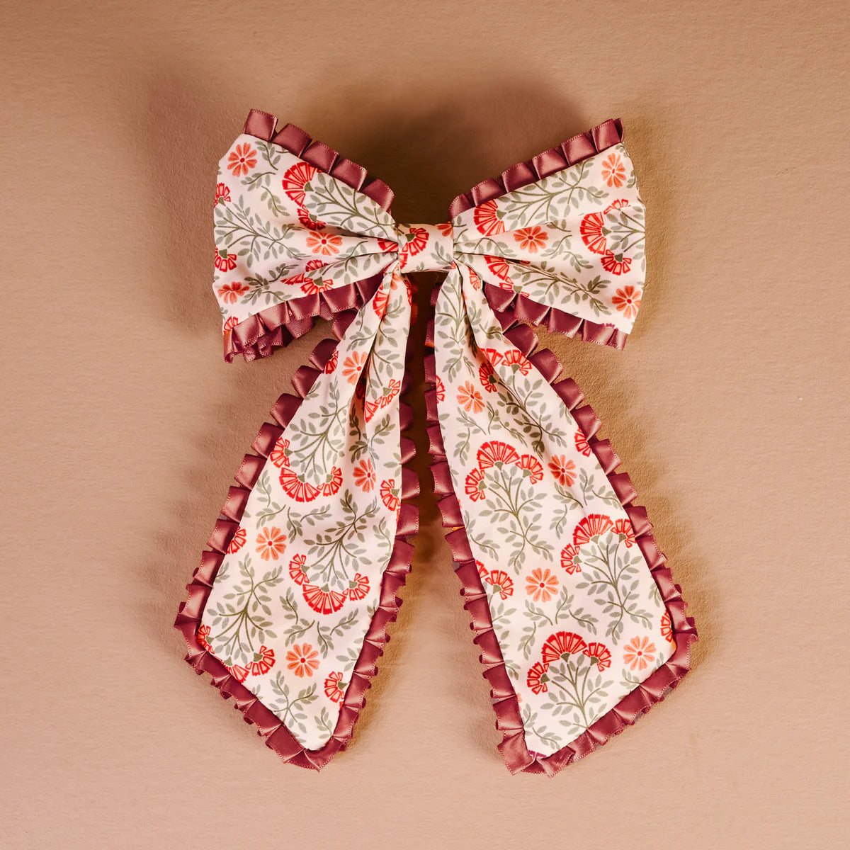 Everbloom Rose Fancy Frills Bow