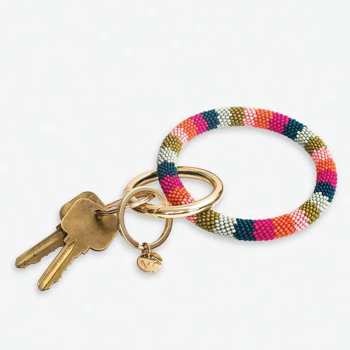 Chloe Stripes Key Ring