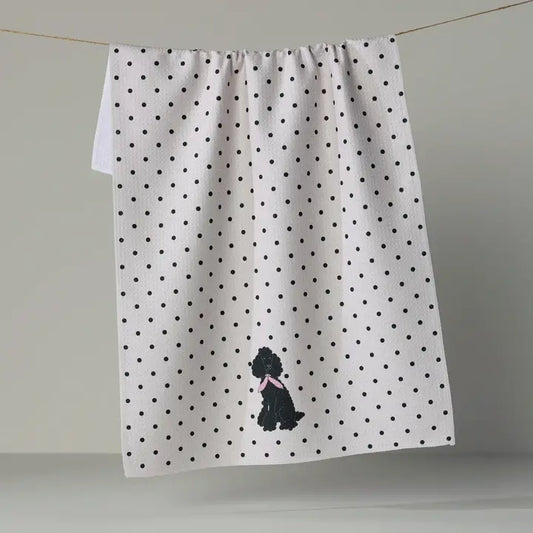 Poodle Charm Tea Towel