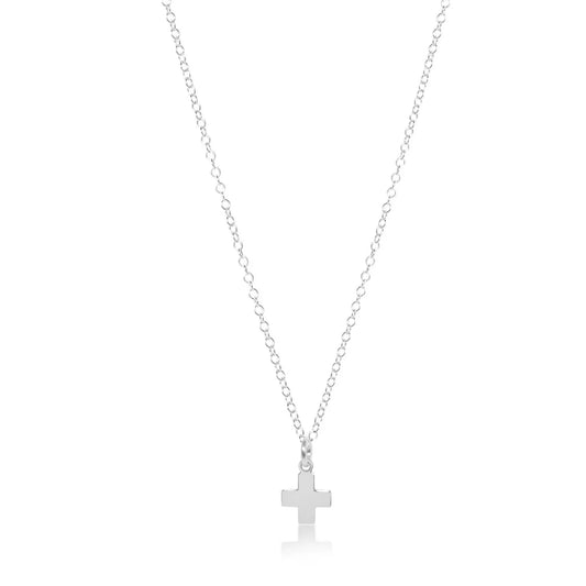 16" Sterling Sm Cross Necklace