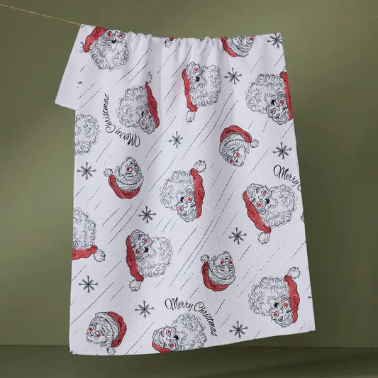 Claus Family Christmas Tea Towel