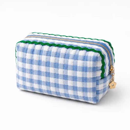 Color Wave Gingham Cosmetic Case