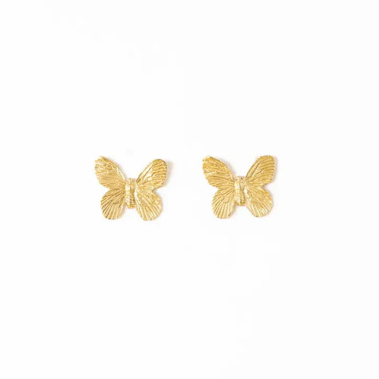 Phoebe Butterfly Brass Earrings