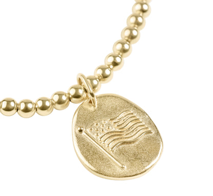 America Disc Classic Gold 3mm Bracelet