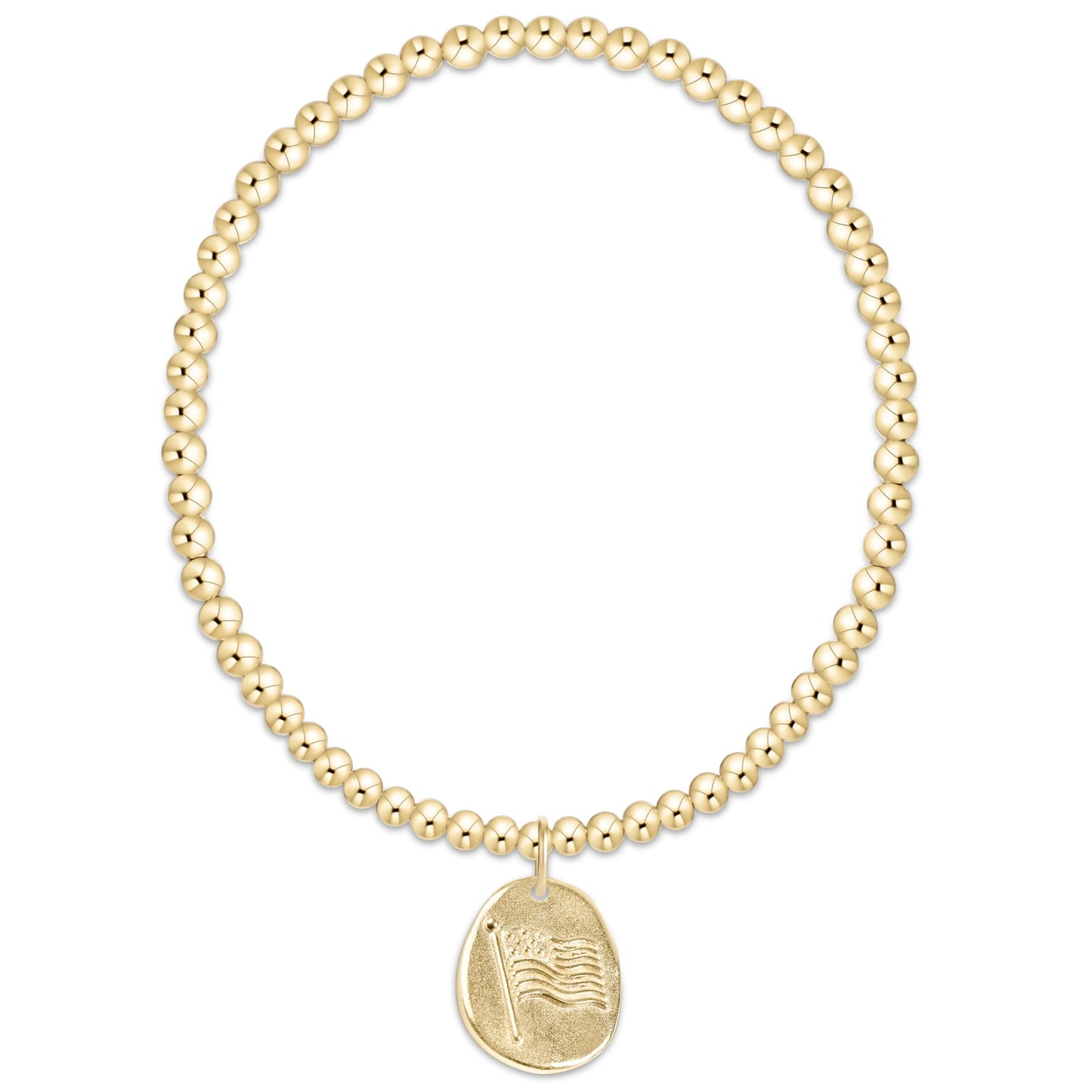 America Disc Classic Gold 3mm Bracelet