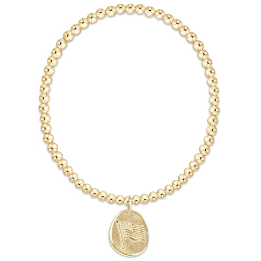 America Disc Classic Gold 3mm Bracelet