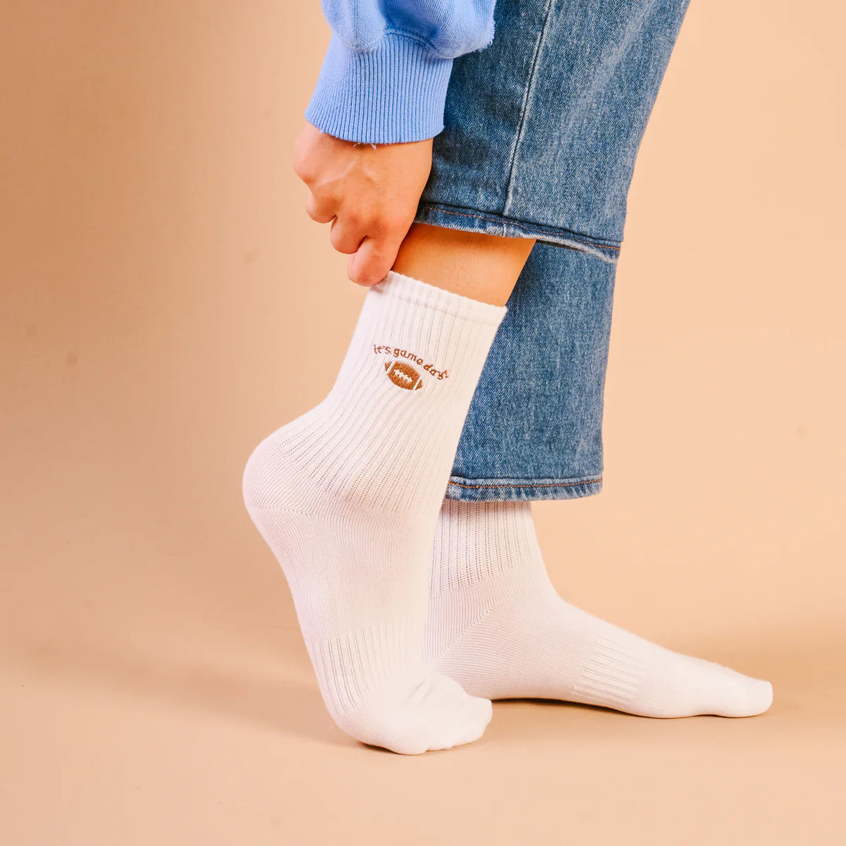 Embroidered Crew Socks
