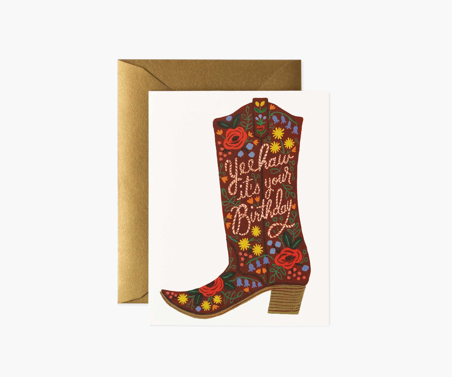 Cowgirl Boot Birthday Card