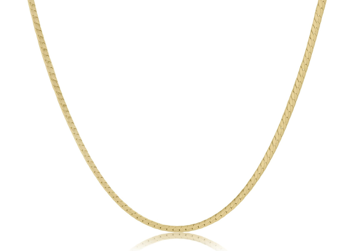 15" Choker Herringbone Gold Chain