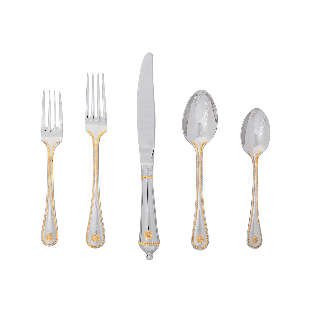 B&T Polished 5 Pc W/Gold
