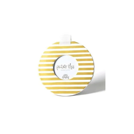 Gold Stripe Round Frame