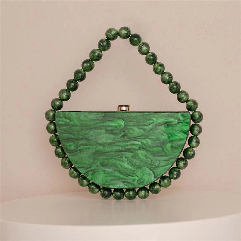 Pearlescent Half Moon Purse