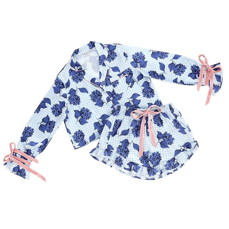 Hydrangea Ruffle Short PJ Set