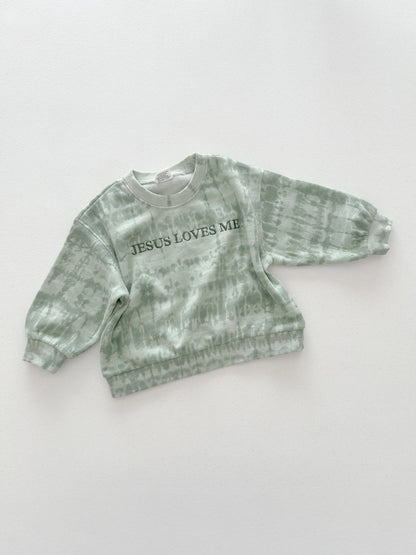 Jesus Loves Me Green Sweatshirt