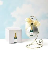 Just Married Glass Ornament