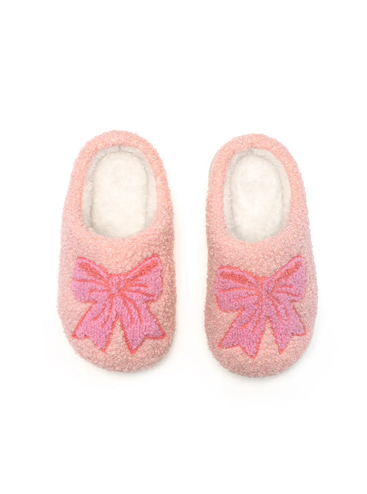 Kid Pink Bow Slippers