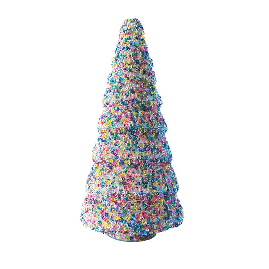 Multi Color Sequin Glass Tree
