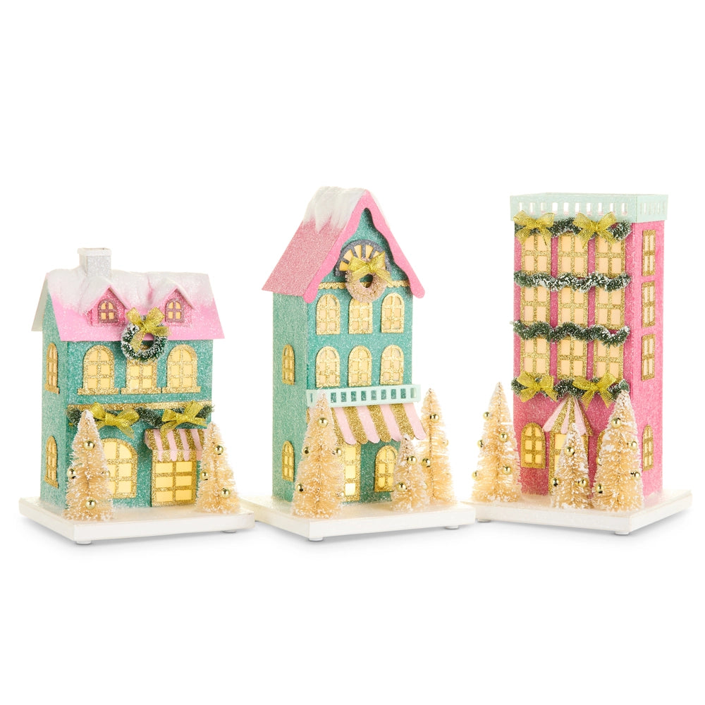 10.25" Lighted Multicolor Paper House
