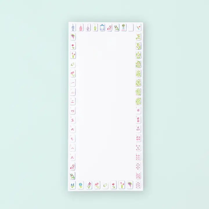Mahjong Tiles Long Notepad