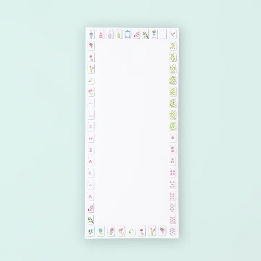 Mahjong Tiles Long Notepad