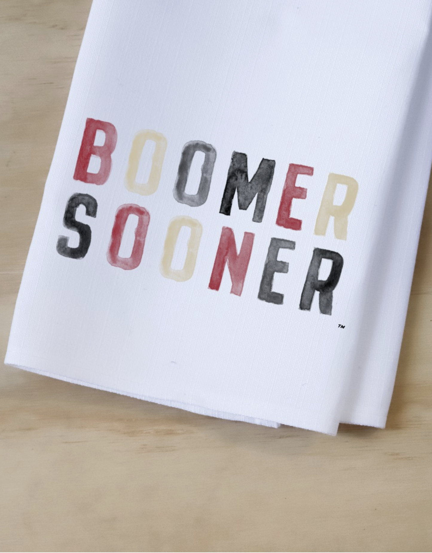 Poster Boomer Sooner Tea Towel
