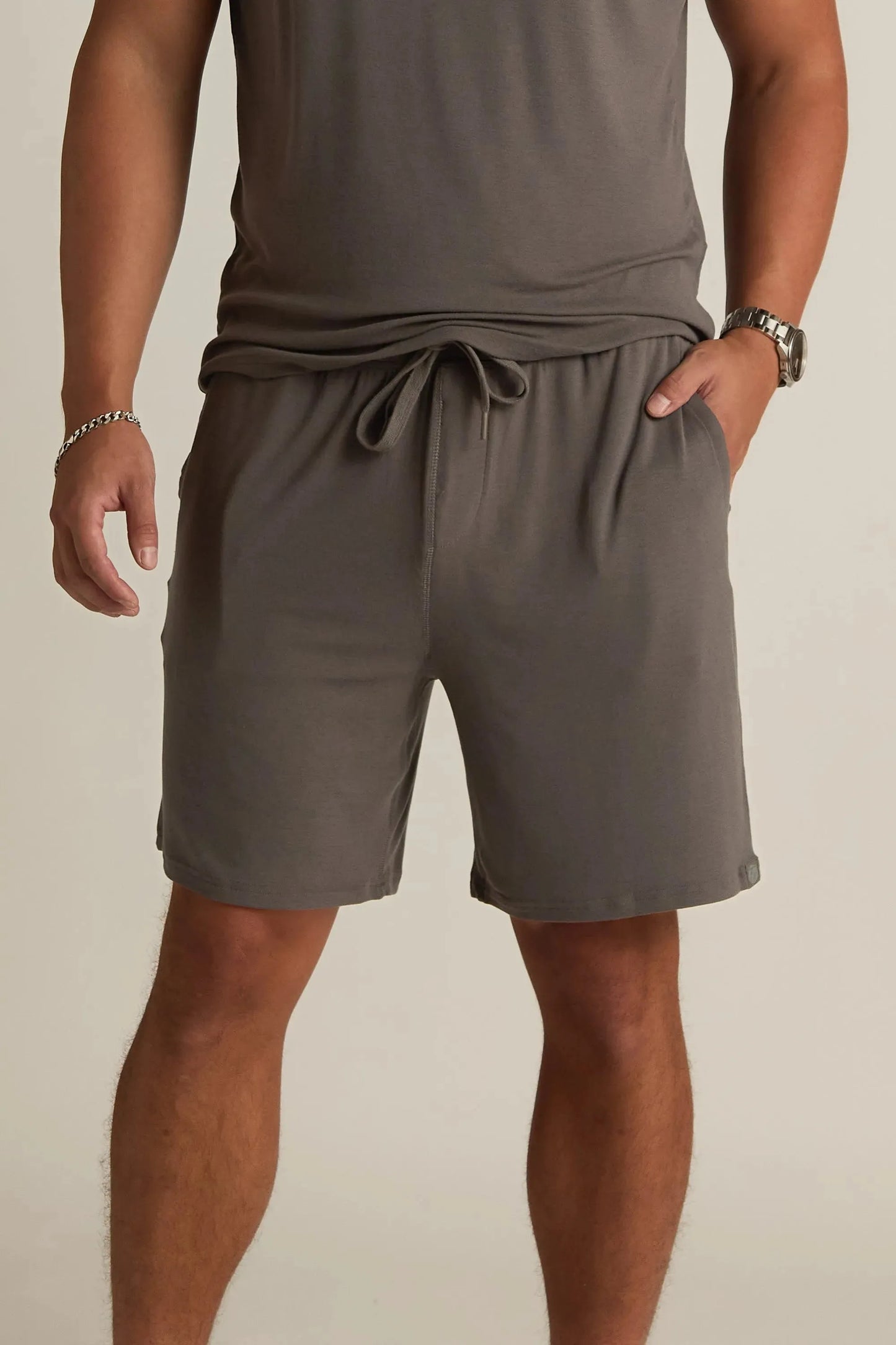 Soft Grey Men's Lounge Shorts