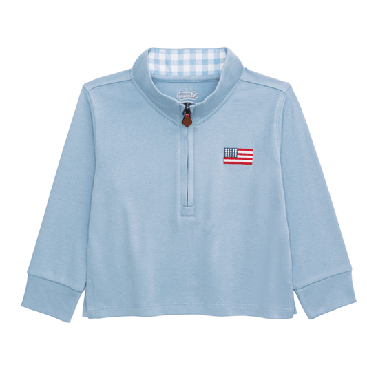 Light Blue Flag Quarter Zip