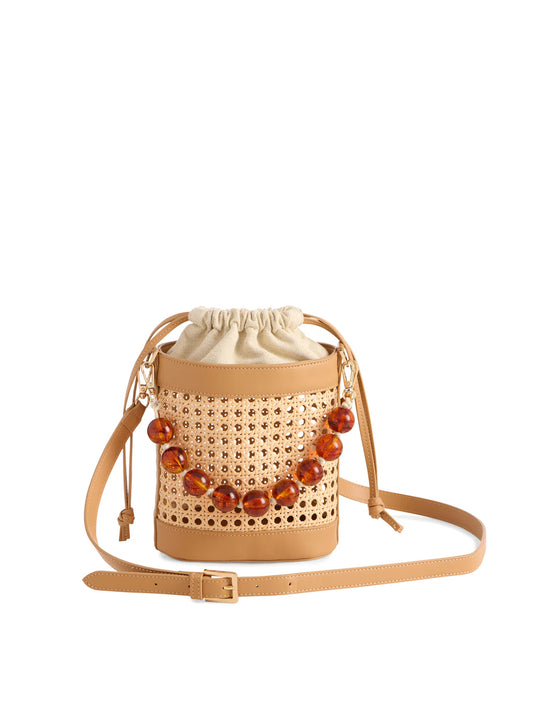 Tan Lyra Bucket Bag