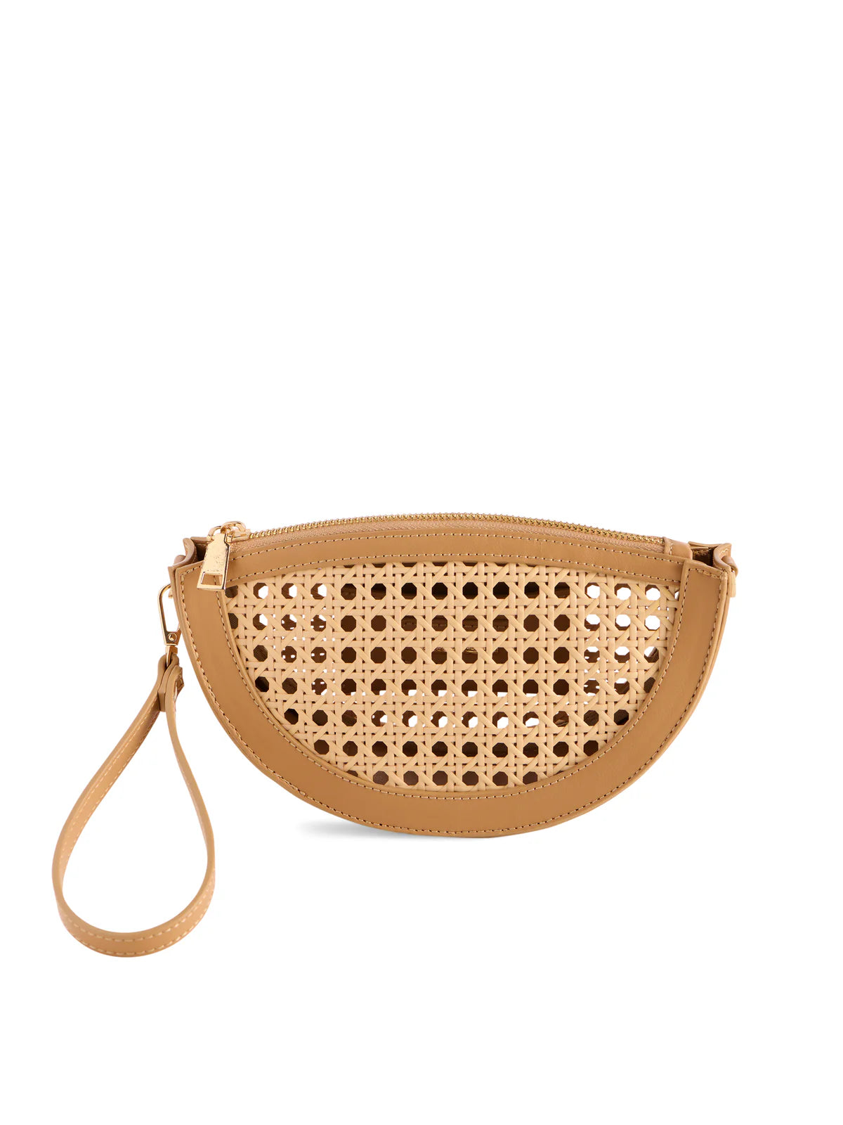 Lyra Crescent Crossbody Tan