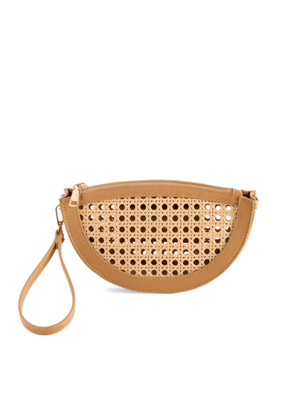 Lyra Crescent Crossbody Tan