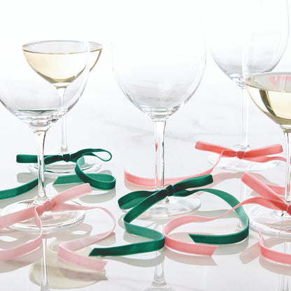 Velvet Bow Wine Charms