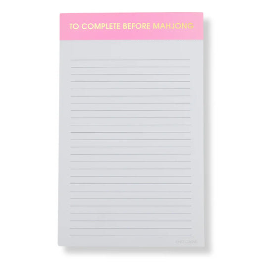 To Complete Before Mahjong Notepad