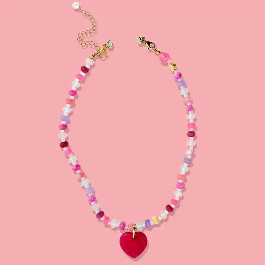 Maris Multi Color Necklace w/heart