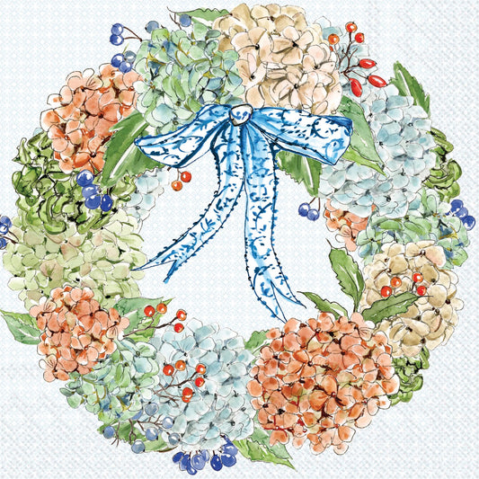 Fall Hydrangea Wreath Napkins