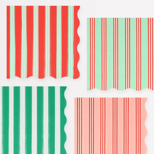 Festive Stripe Lg Napkins
