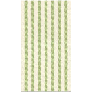 Melograno Sage Stripe Luncheon Napkin