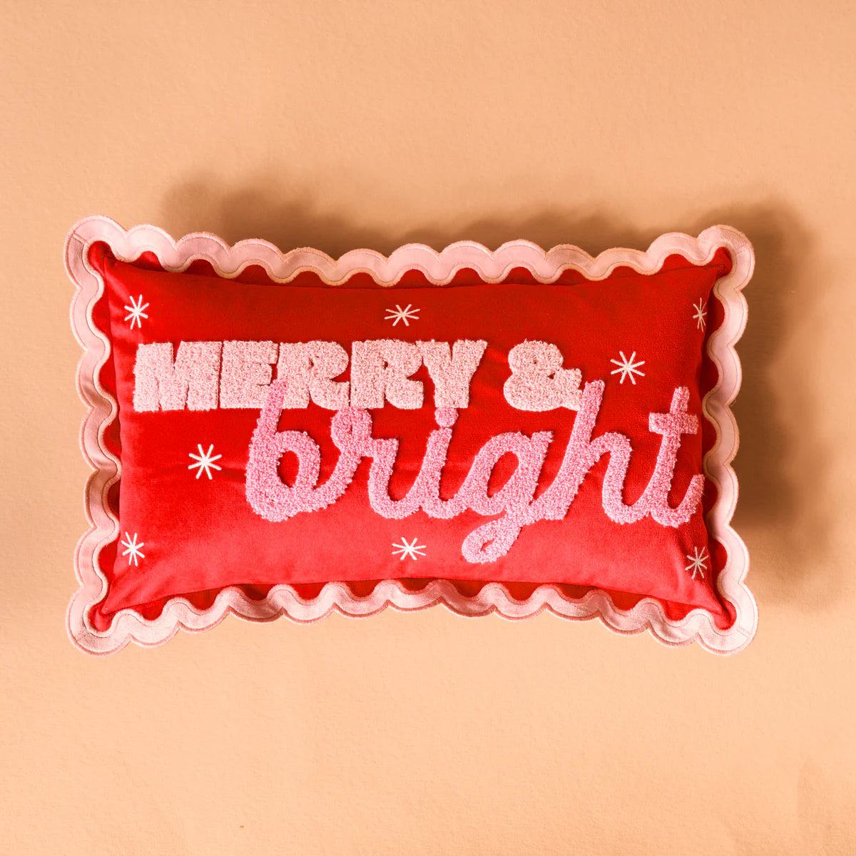 Merry & Bright Scallop Pillow
