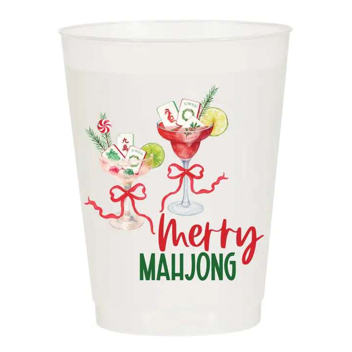 Merry Mahjong Frosted Cups