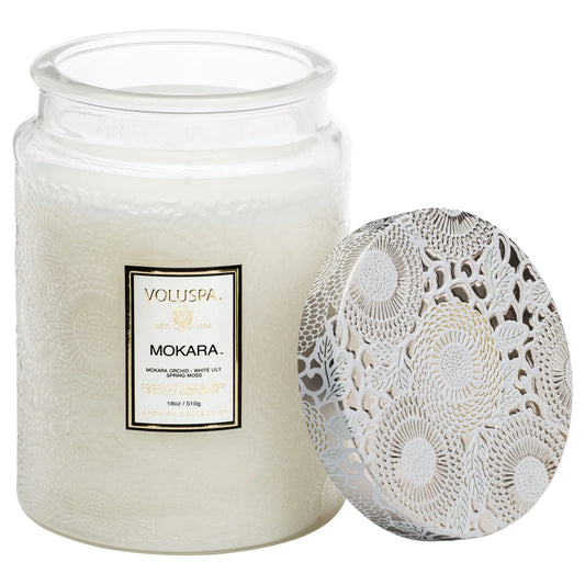 Mokara Clear Lg Candle
