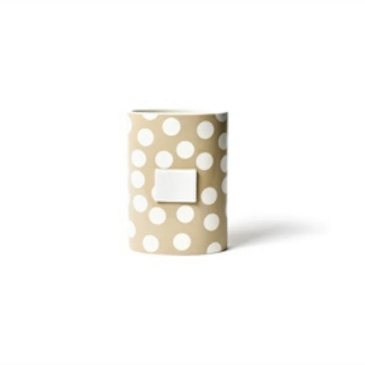 Neutral Dot Mini Oval Vase