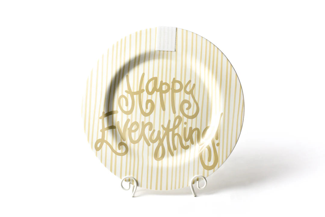 Neutral Skinny Stripe Big Round Platter