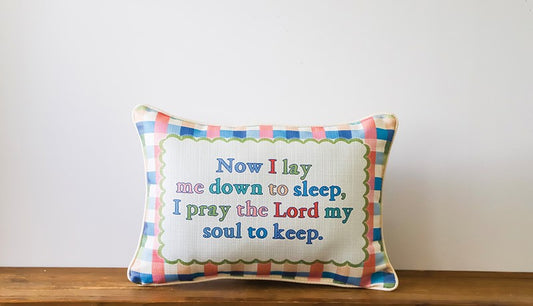 Now i Lay me- Multi Buffalo Check Pillow