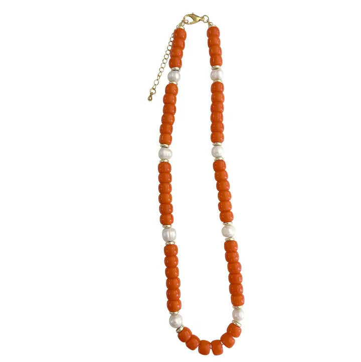 Victory Beaded Pearl Necklace