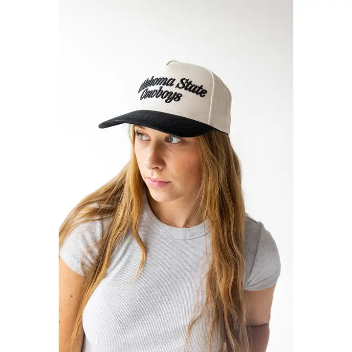 Ok State Black Script Hat