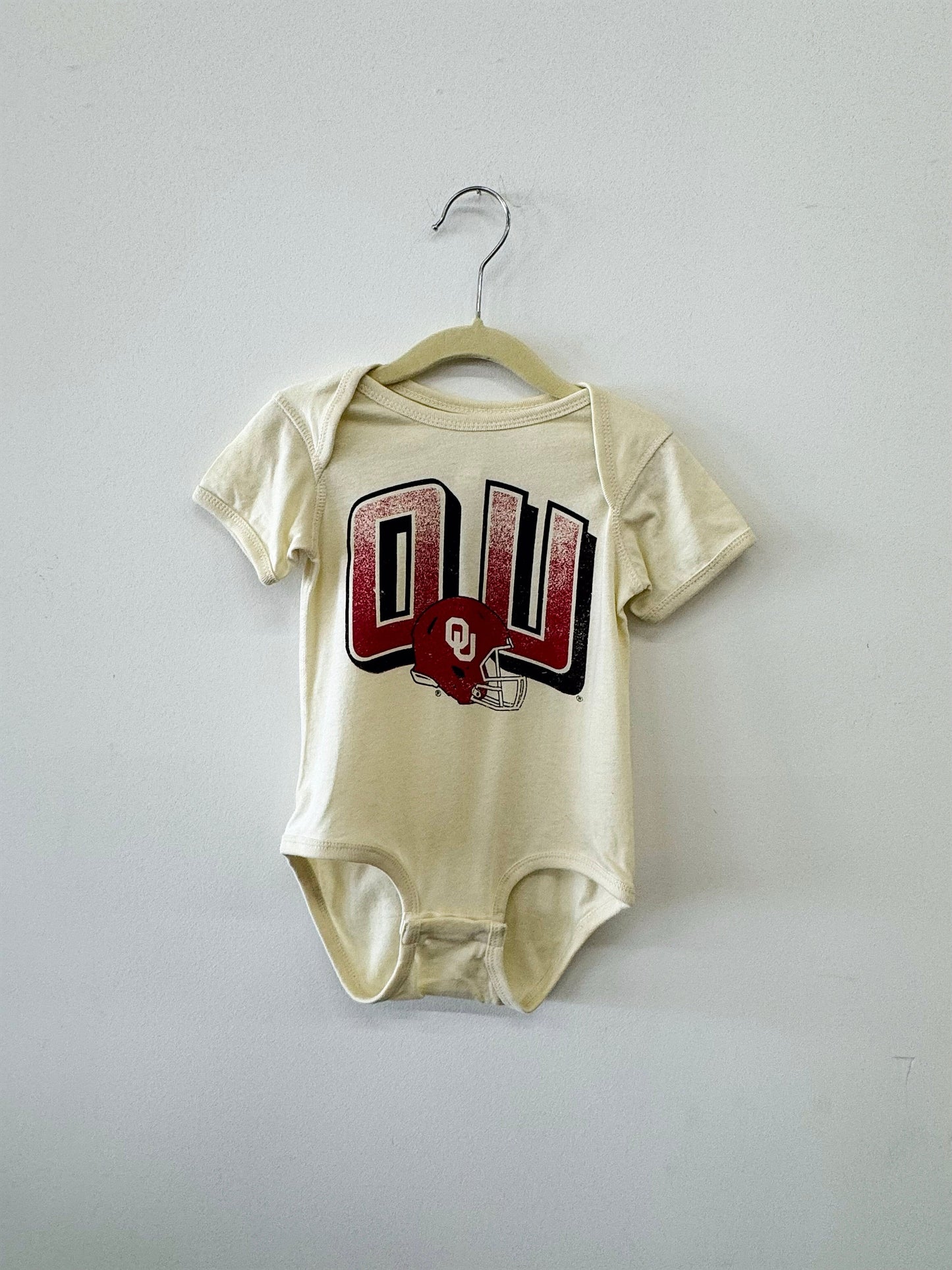 Ivory OU Helmet Fade Onesie