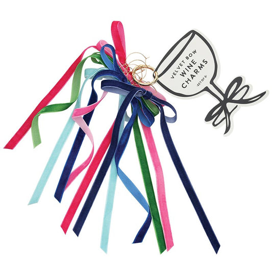 Velvet Bow Wine Charms