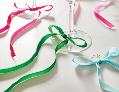 Velvet Bow Wine Charms