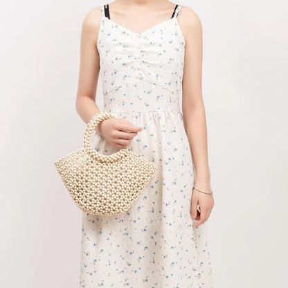 White Bead Purse