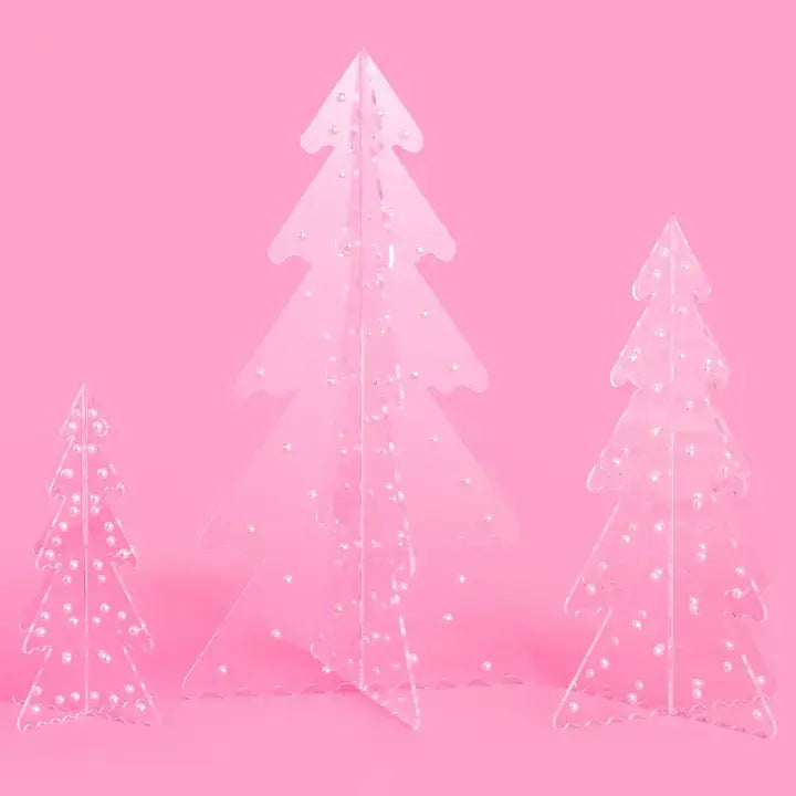 Clear Acrylic Trees with Pearls