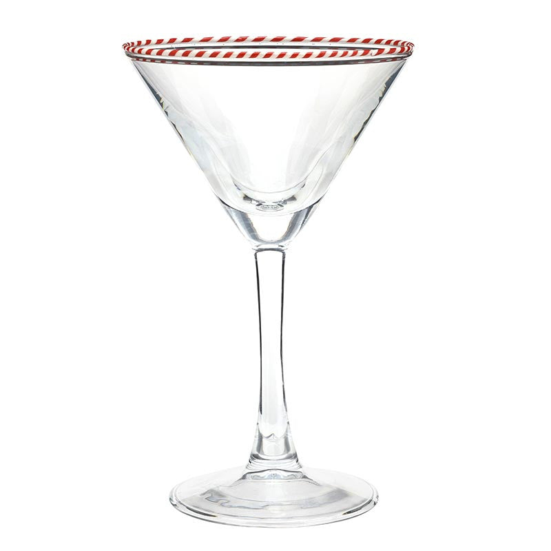 Peppermint Twist Martini Glass